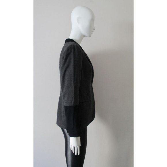 Rag & Bone Colorblock Timeless Blazer Grey Black Size 6 Wool - Picture 6 of 8